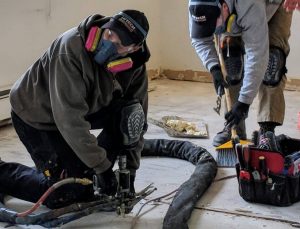 Liftech repairing basement floor - basement floor leveling